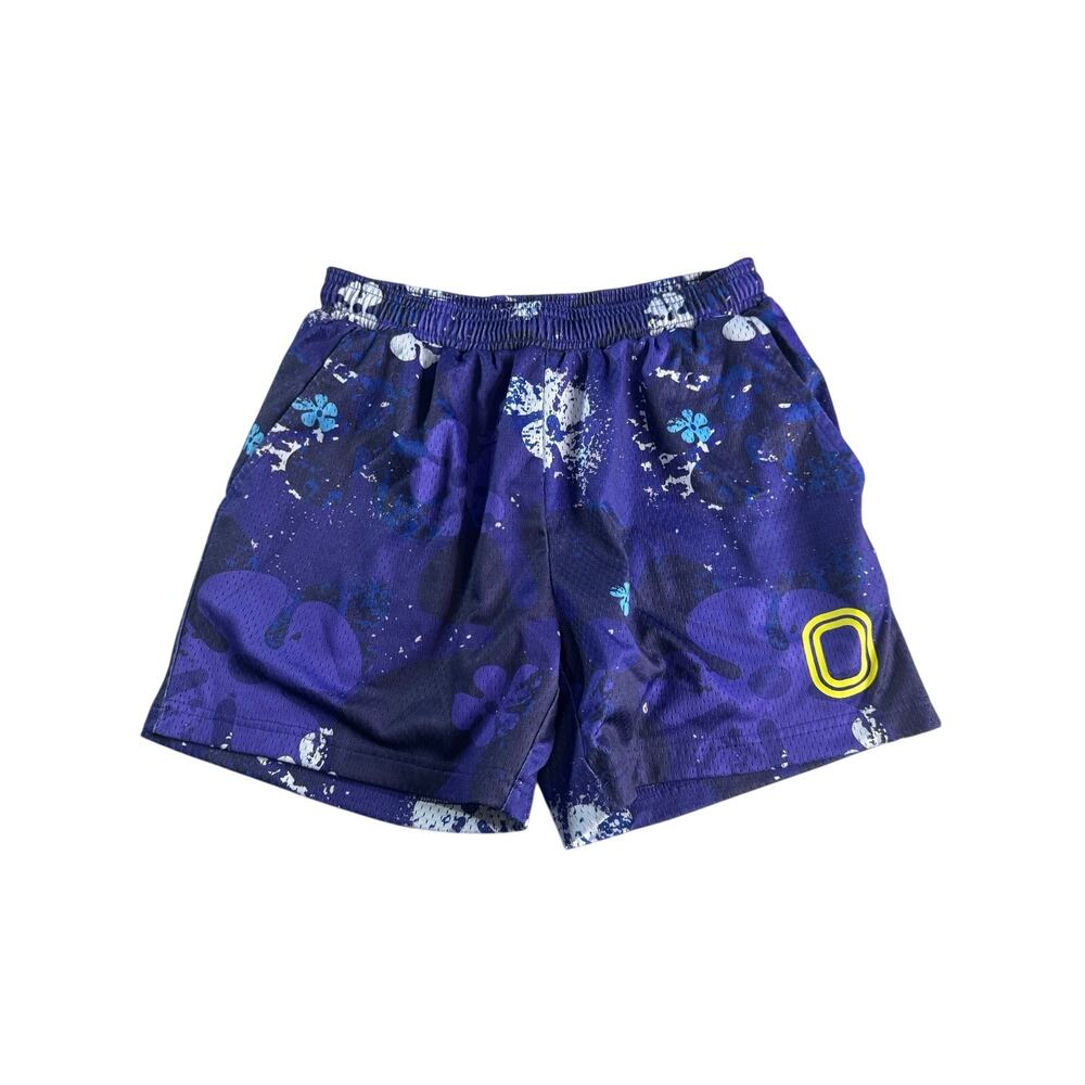 Overtime x SpongeBob SquarePants Floral Mesh Shorts Purple Small Nickelodeon